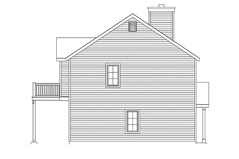 House Blueprint - Exterior - Other Elevation 1 for Country House Plan #22-610 - 2 bed, 2.5 bath