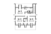 Southern Style House Plan - 4 Beds 3.5 Baths 3035 Sq/Ft Plan #45-159 