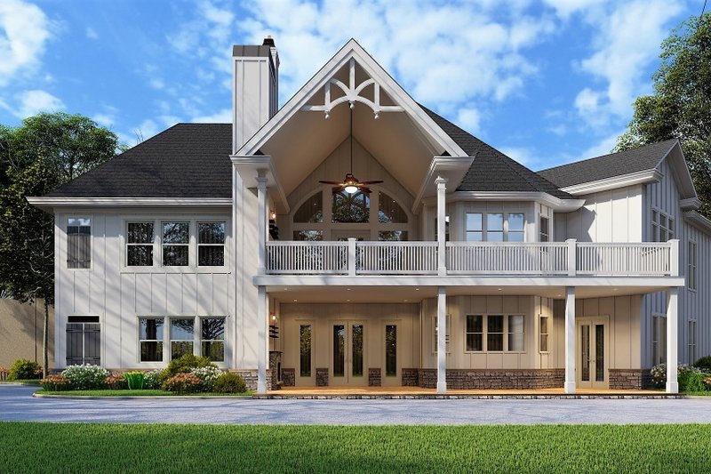 Dream House Plan - Exterior - Rear Elevation for Traditional House Plan #54-469 - 3 bed, 3.5 bath