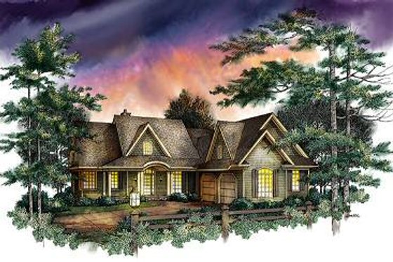 Exterior - Front Elevation for Craftsman House Plan #71-120 - 4 bed, 3.5 bath