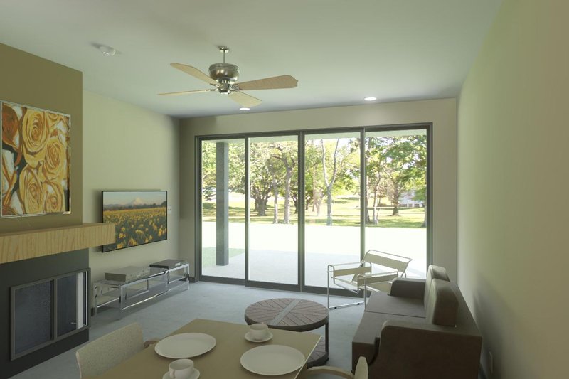 House Design - Interior - Family Room for Contemporary House Plan #1126-9 - 2 bed, 2 bath