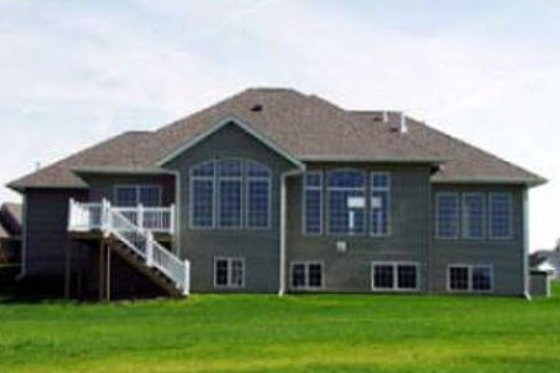 Exterior - Rear Elevation for Traditional House Plan #70-218 - 2 bed, 2 bath
