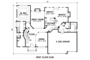 Traditional Style House Plan - 4 Beds 3.5 Baths 2832 Sq/Ft Plan #67-755 