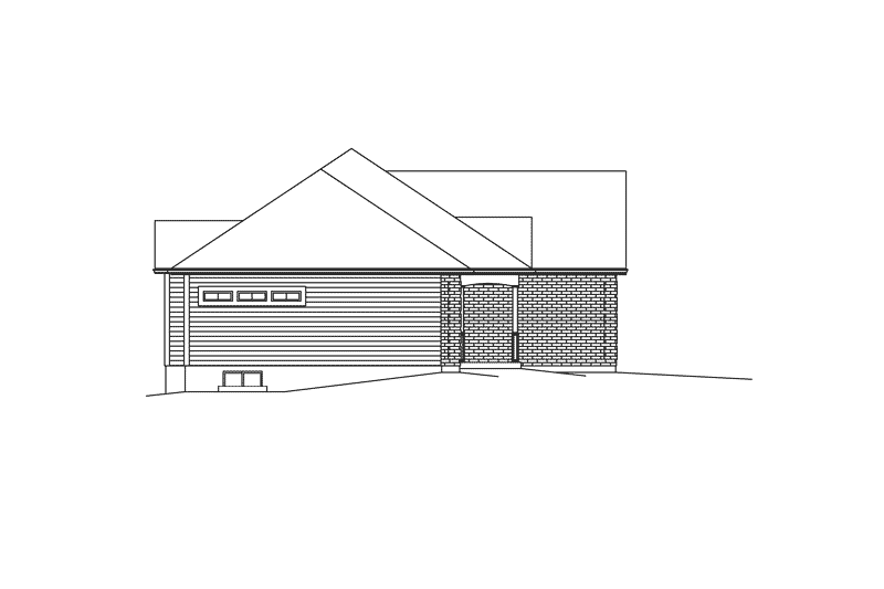 Home Plan - Exterior - Other Elevation for Ranch House Plan #57-607 - 3 bed, 2 bath