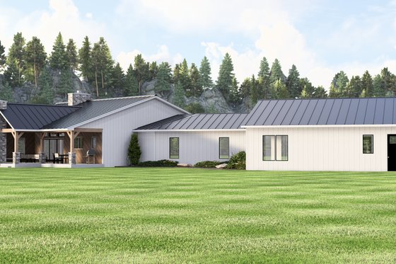 Exterior - Rear Elevation 1 for Craftsman House Plan #1064-403 - 4 bed, 3.5 bath