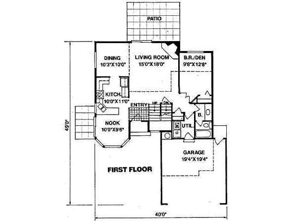 Traditional Floor Plan - Main Floor Plan #116-225