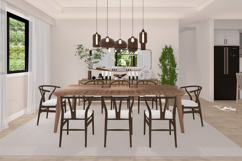 Home Plan - Interior - Dining Room for Prairie House Plan #124-1418 - 3 bed, 2 bath