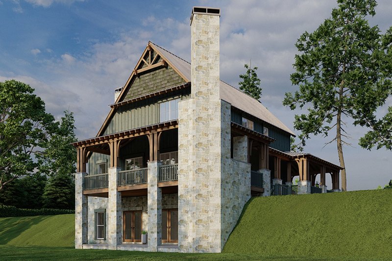 Home Plan - Exterior - Front Elevation 4 for Country House Plan #17-2452 - 5 bed, 3 bath