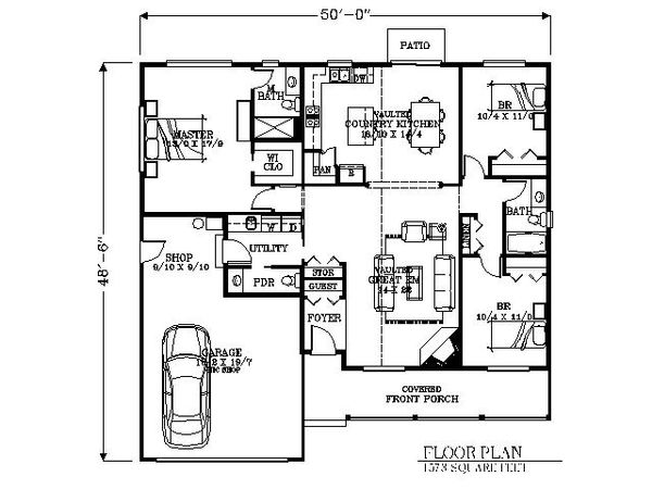Traditional Floor Plan - Main Floor Plan #53-426
