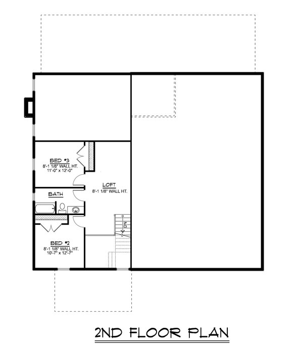 House Blueprint - Barndominium Floor Plan - Upper Floor Plan #1064-400
