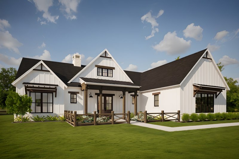 Farmhouse Style House Plan - 3 Beds 2.5 Baths 2096 Sq/Ft Plan #1103-2