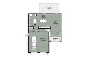 Floor Plan - Main Floor for Traditional House Plan #497-4 - 4 bed, 2.5 bath