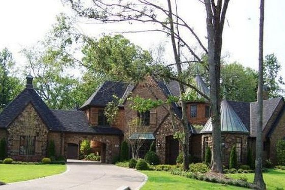 Front View - 8200 square foot European Home