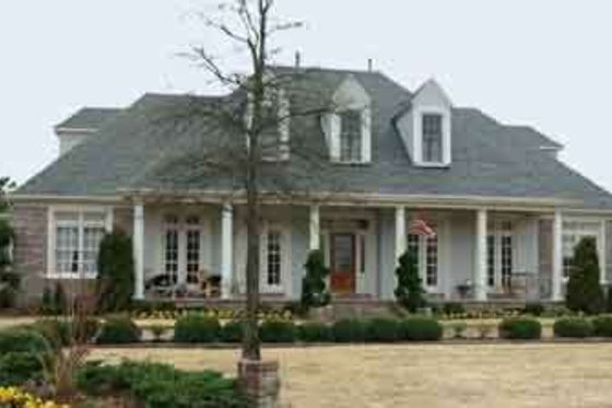 Exterior - Front Elevation for Colonial House Plan #81-632 - 3 bed, 3.5 bath