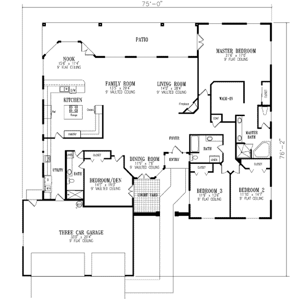 Adobe / Southwestern Floor Plan - Main Floor Plan #1-808