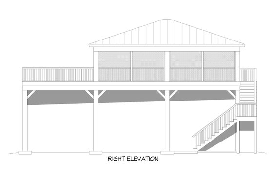Exterior - Other Elevation 1 for Contemporary House Plan #932-809, 0 bath