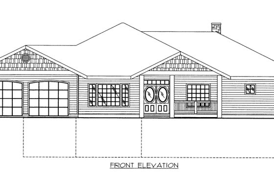 Exterior - Front Elevation for Modern House Plan #117-531 - 5 bed, 4 bath