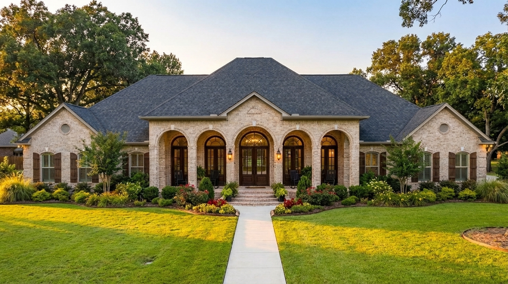 Exterior - Front Elevation 2 for Southern House Plan #406-9614 - 4 bed, 4.5 bath