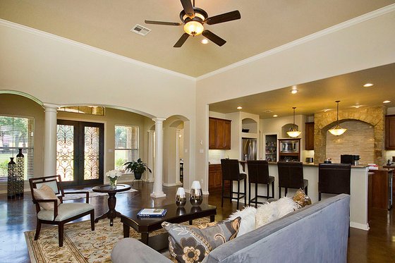 Interior - Family Room for European House Plan #80-192 - 3 bed, 3.5 bath