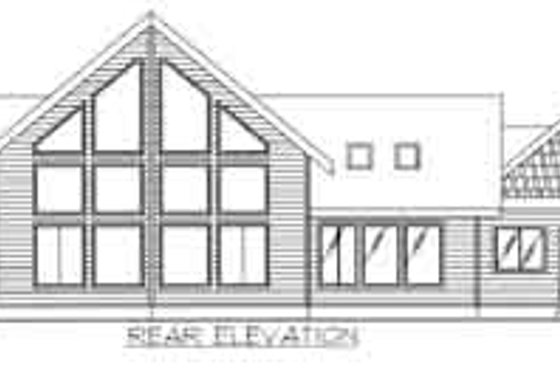 Exterior - Rear Elevation for Traditional House Plan #117-462 - 2 bed, 2.5 bath