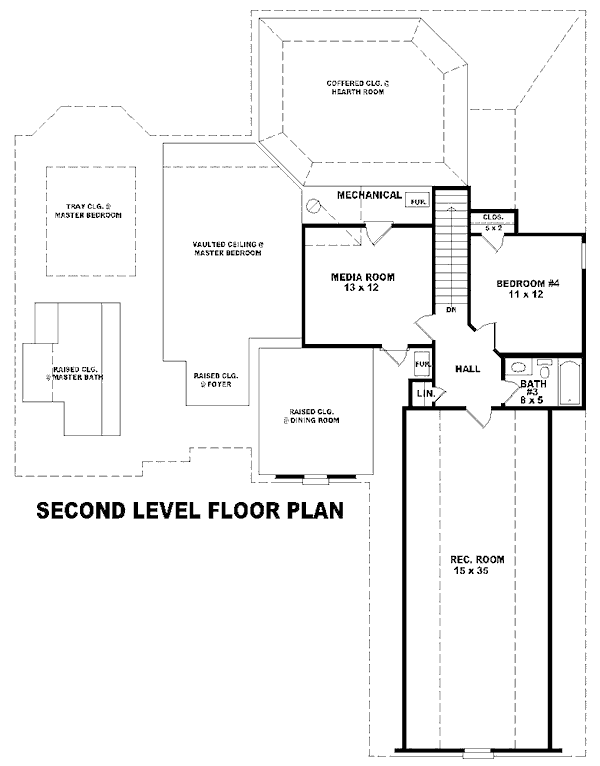 European Floor Plan - Upper Floor Plan #81-13824