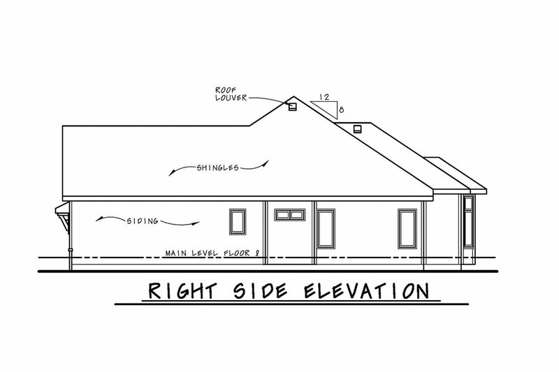 Dream House Plan - Right Side Elevation