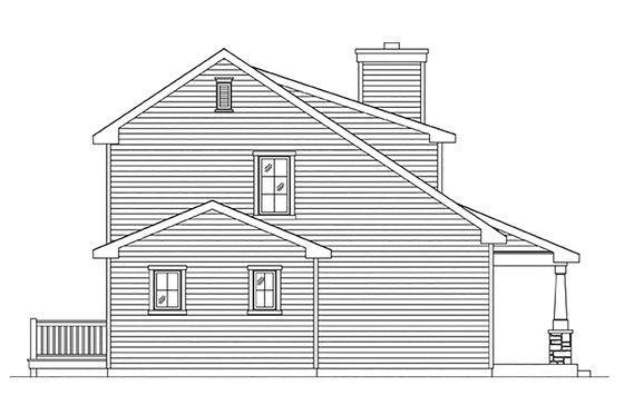 Exterior - Other Elevation 1 for Bungalow House Plan #22-598 - 1 bed, 1.5 bath