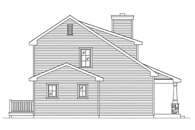 Dream House Plan - Exterior - Other Elevation 1 for Bungalow House Plan #22-598 - 1 bed, 1.5 bath