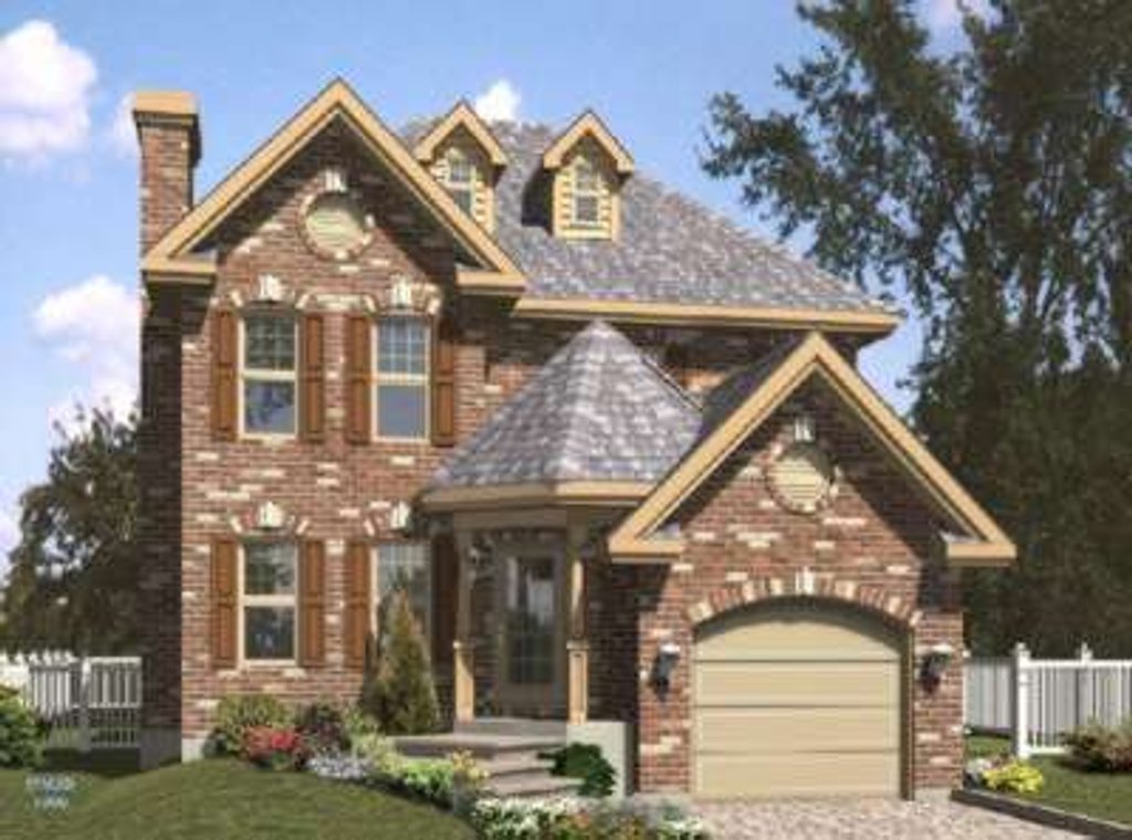 Exterior - Front Elevation 2 for Cottage House Plan #138-138 - 3 bed, 1.5 bath