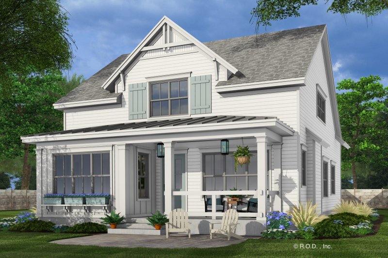 Architectural House Design - Exterior - Rear Elevation 2 for Farmhouse House Plan #51-1270 - 4 bed, 3.5 bath
