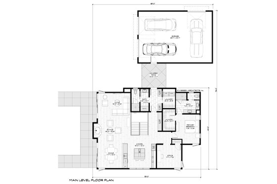 Floor Plan - Main Floor for Contemporary House Plan #928-392 - 3 bed, 3 bath
