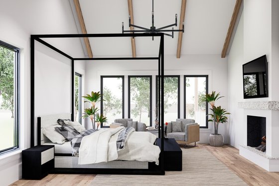 Interior - Master Bedroom for Modern House Plan #1089-18 - 4 bed, 2.5 bath