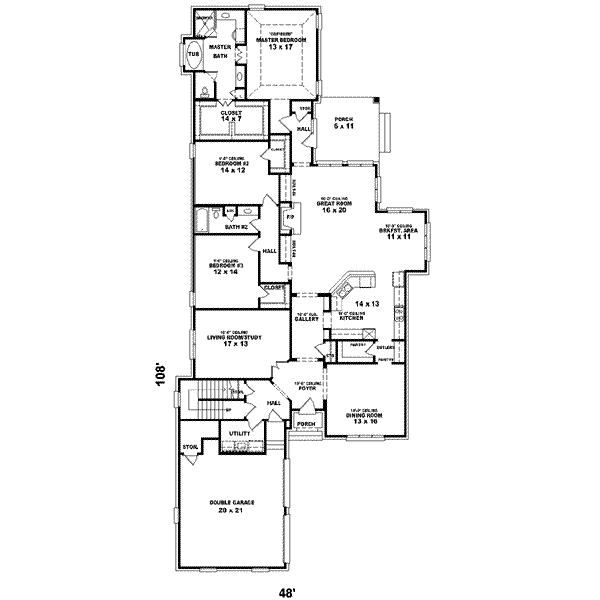 Traditional Floor Plan - Main Floor Plan #81-631