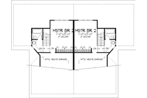 Floor Plan - Upper Floor for Contemporary House Plan #320-321 - 2 bed, 2 bath