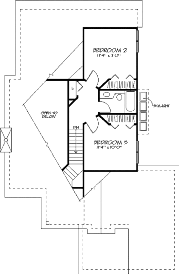 European Floor Plan - Upper Floor Plan #320-342