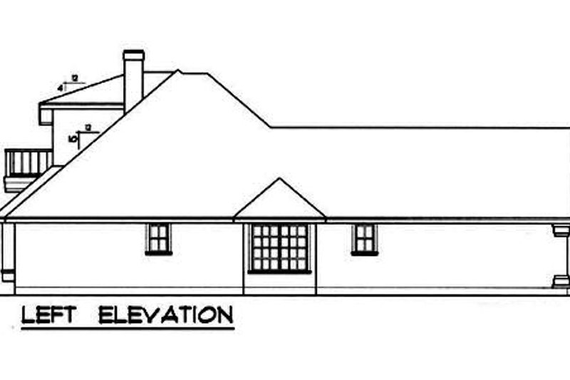 Home Plan - Exterior - Other Elevation for European House Plan #40-121 - 3 bed, 2 bath