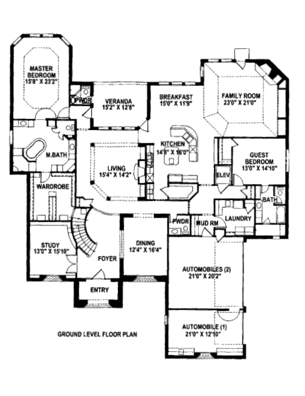 European Floor Plan - Main Floor Plan #141-341