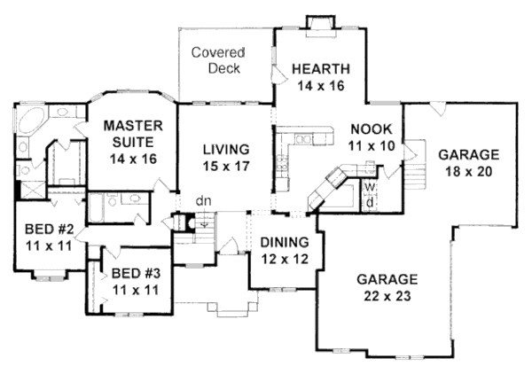 Home Plan - Traditional Floor Plan - Main Floor Plan #58-182