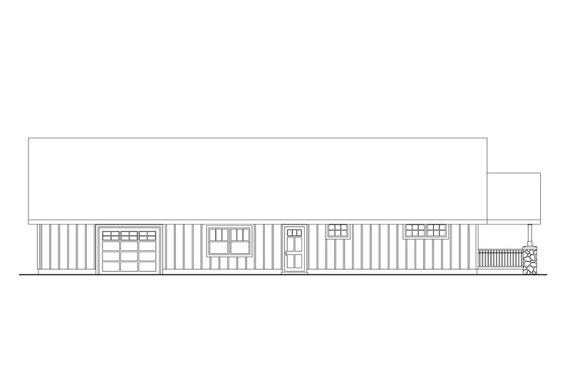 House Blueprint - Exterior - Other Elevation for Craftsman House Plan #124-1419 - 1 bed, 1 bath