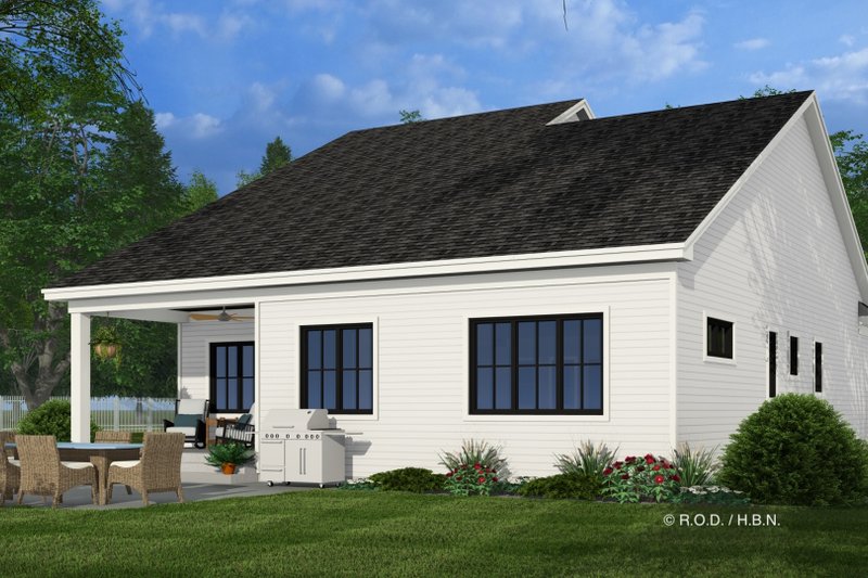 House Plan Design - Exterior - Rear Elevation 2 for Farmhouse House Plan #51-1349 - 3 bed, 3.5 bath