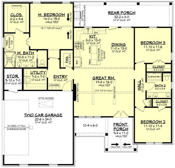 Farmhouse Floor Plan - Main Floor Plan #430-362