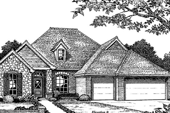 Exterior - Front Elevation for Traditional House Plan #310-933 - 4 bed, 3 bath