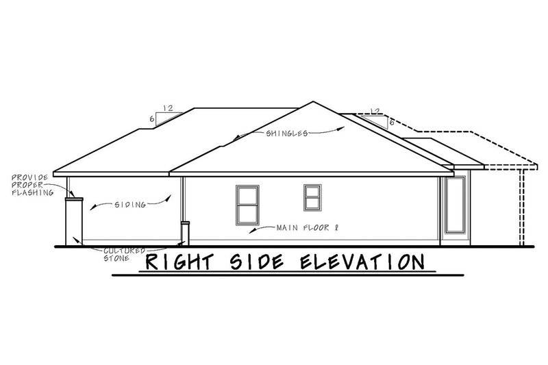 Architectural House Design - Right Side Elevation