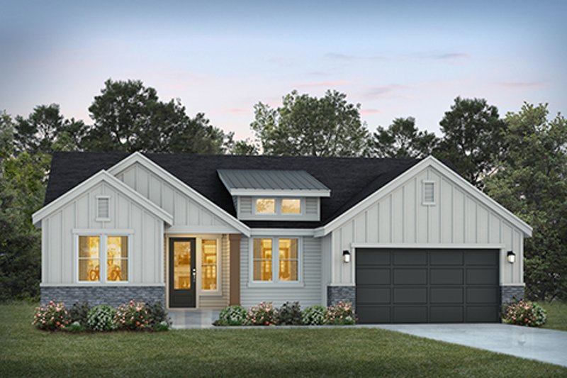 Dream House Plan - Farmhouse Exterior - Front Elevation Plan #569-44