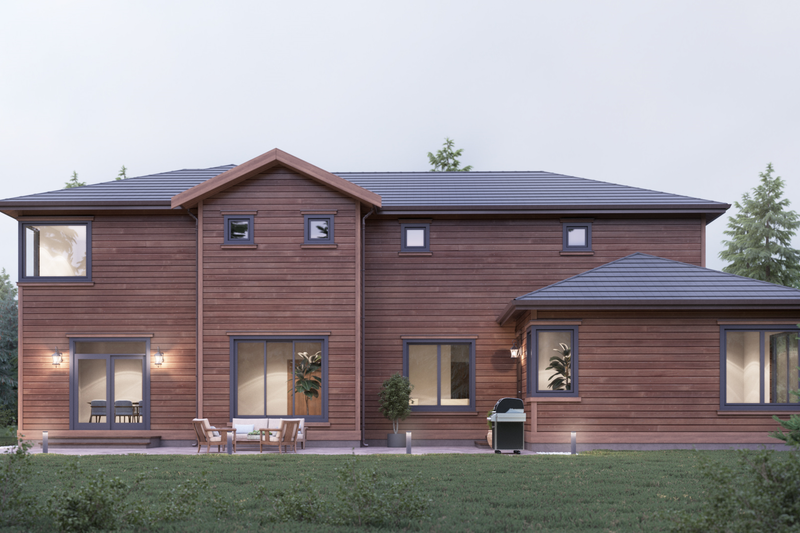 Dream House Plan - Exterior - Rear Elevation for Traditional House Plan #1066-68 - 4 bed, 3 bath