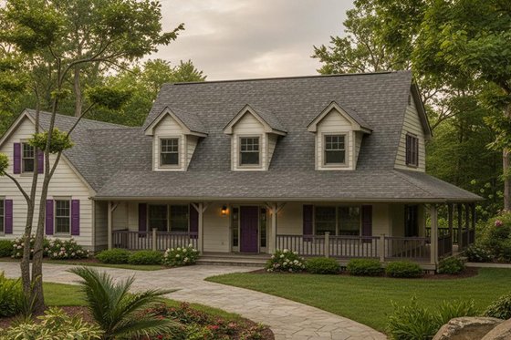 Exterior - Front Elevation for Traditional House Plan #101-205 - 4 bed, 2.5 bath