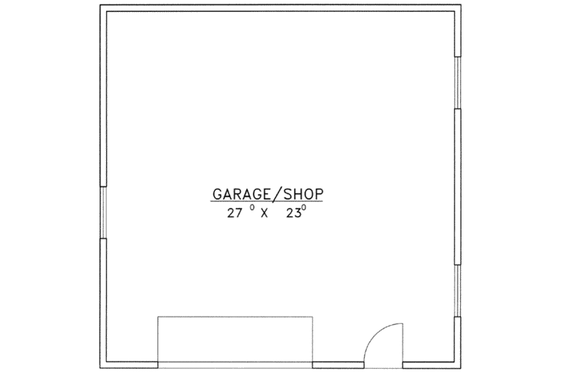 Architectural House Design - Floor Plan - Main Floor for Traditional House Plan #117-474, 0 bath