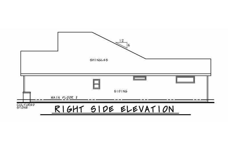Home Plan - Exterior - Other Elevation 1 for Farmhouse House Plan #20-2393 - 3 bed, 2 bath