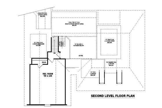 Floor Plan - Other Floor for Southern House Plan #81-1153 - 3 bed, 2.5 bath