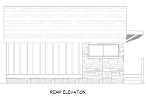 Exterior - Rear Elevation for Contemporary House Plan #932-881 - 1 bed, 2 bath
